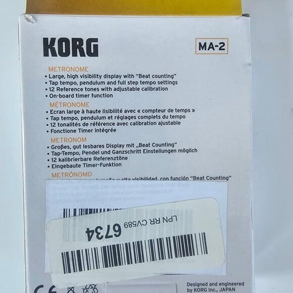 Korg MA-2 Multi-Function Digital Metronome Black Beat Couting Display (MA2-BLBK) - Picture 2 of 5